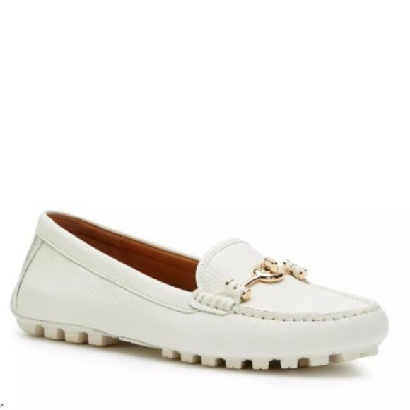 Coach Women's ARLENE White Leather Loafers - Picture 11 of 11